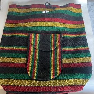 Jamaican theme hand knot soft shell satchel bag